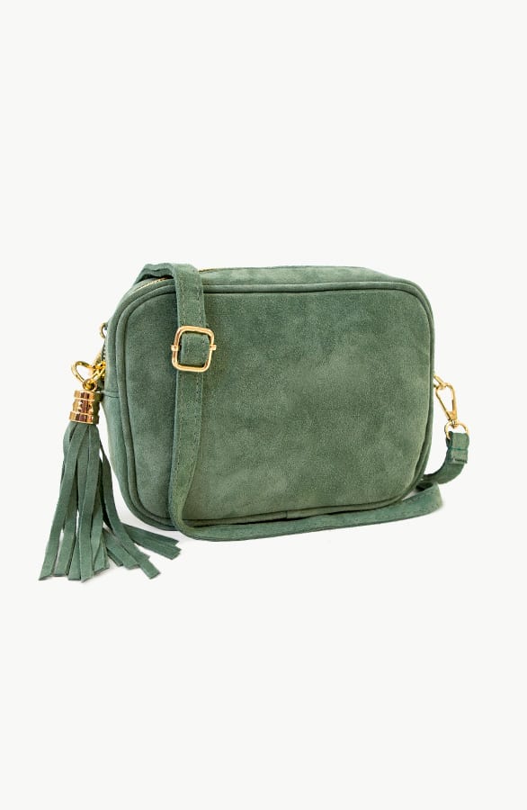 Suede Tas Met Rits Mint – shoparchief, foto 1