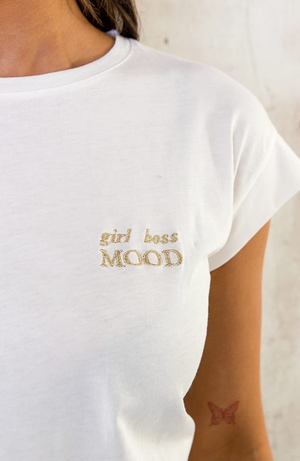 Top Girl Boss Mood Wit Goud – shoparchief, foto 6