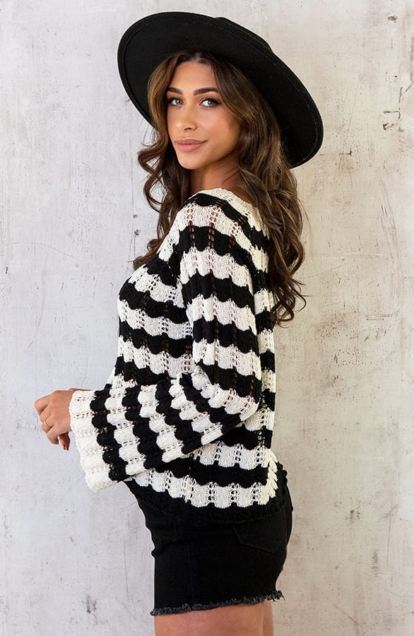 Crochet Top Zwart Ecru – shoparchief, foto 9
