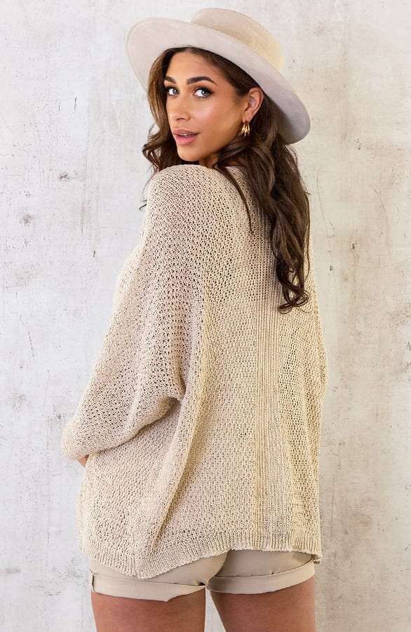 Gehaakt Vest Basic Beige – shoparchief, foto 5