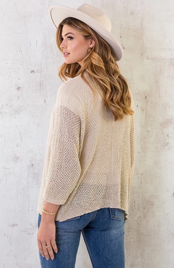 Gehaakt Vest Basic Beige – shoparchief, foto 9