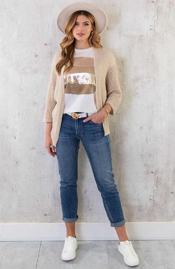 Gehaakt Vest Basic Beige – shoparchief, foto 10