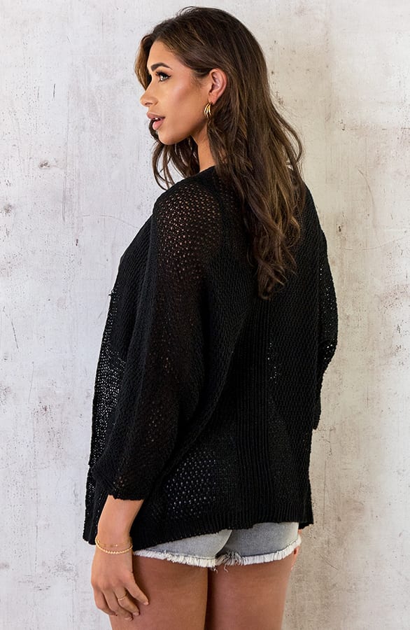 Gehaakt Vest Basic Zwart – shoparchief, foto 5