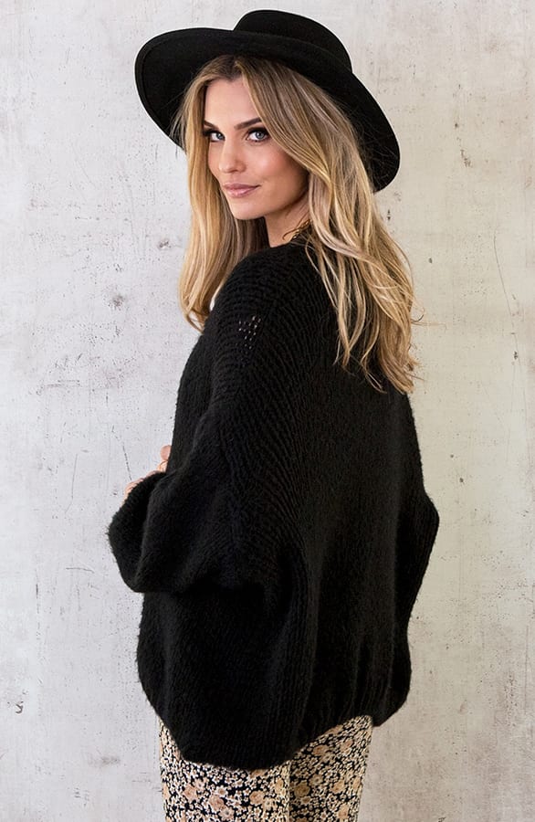Katoenen Oversized Detail Blouse Black – shoparchief, foto 6