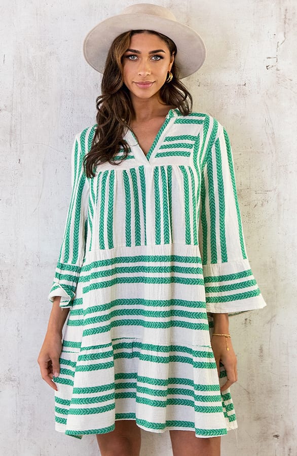 Kelim Tuniek Katoen Bright Green – shoparchief, foto 1