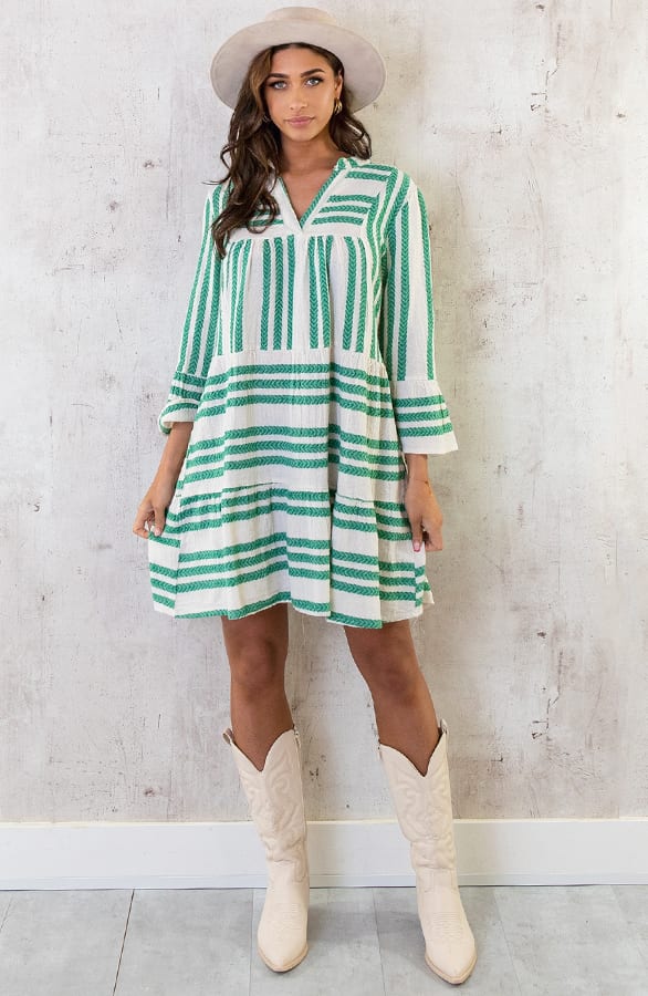 Kelim Tuniek Katoen Bright Green – shoparchief, foto 7
