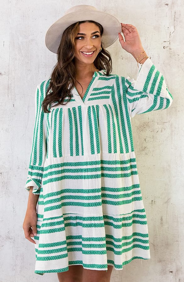 Kelim Tuniek Katoen Bright Green – shoparchief, foto 2