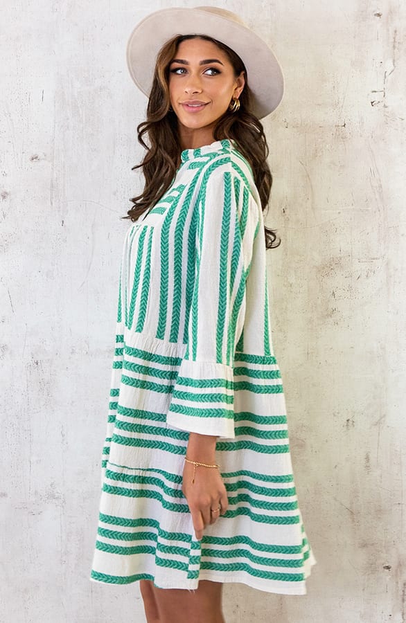 Kelim Tuniek Katoen Bright Green – shoparchief, foto 4