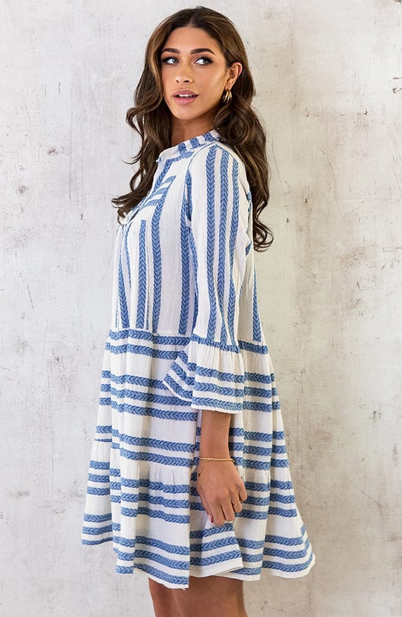 Kelim Tuniek Katoen Jeansblauw – shoparchief, foto 15