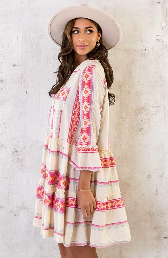 Kelim Tuniek Print Fuchsia – shoparchief, foto 8