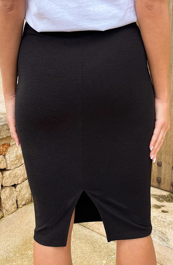 Kokerrok Rib Stretch Black – shoparchief, foto 4