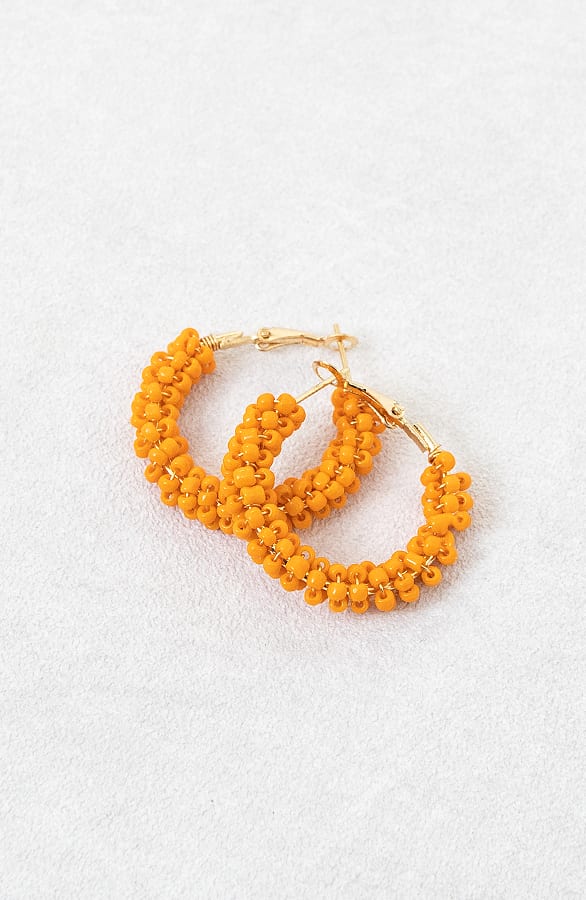 Kralen Oorbellen Oranje – shoparchief, foto 2