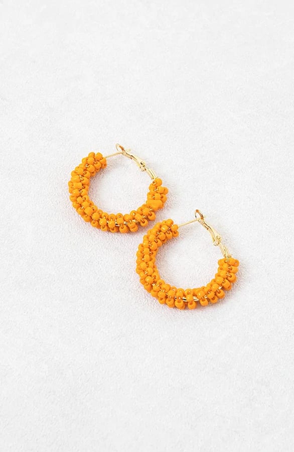 Kralen Oorbellen Oranje – shoparchief, foto 1
