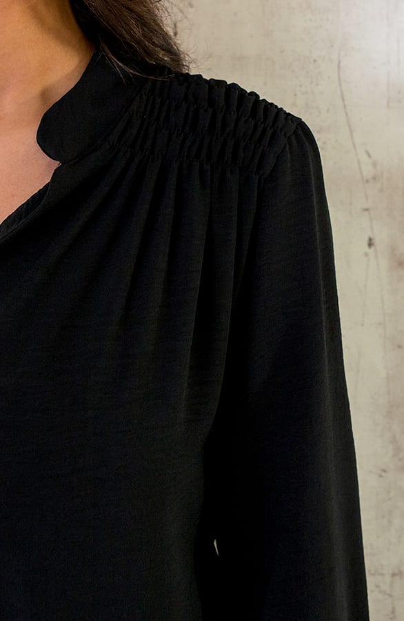 Maxi V-Hals Jurk Black – shoparchief, foto 6