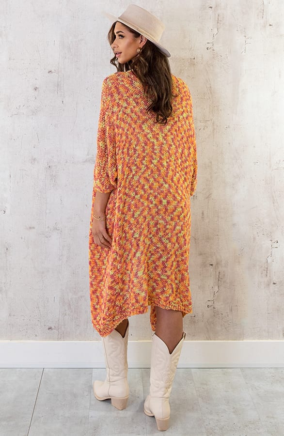 Midi Gehaakt Vest Oranje – shoparchief, foto 5