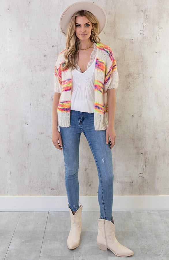 Multicolor Cardigan Mit Kurzem Arm, Shoparchiv, Foto 7