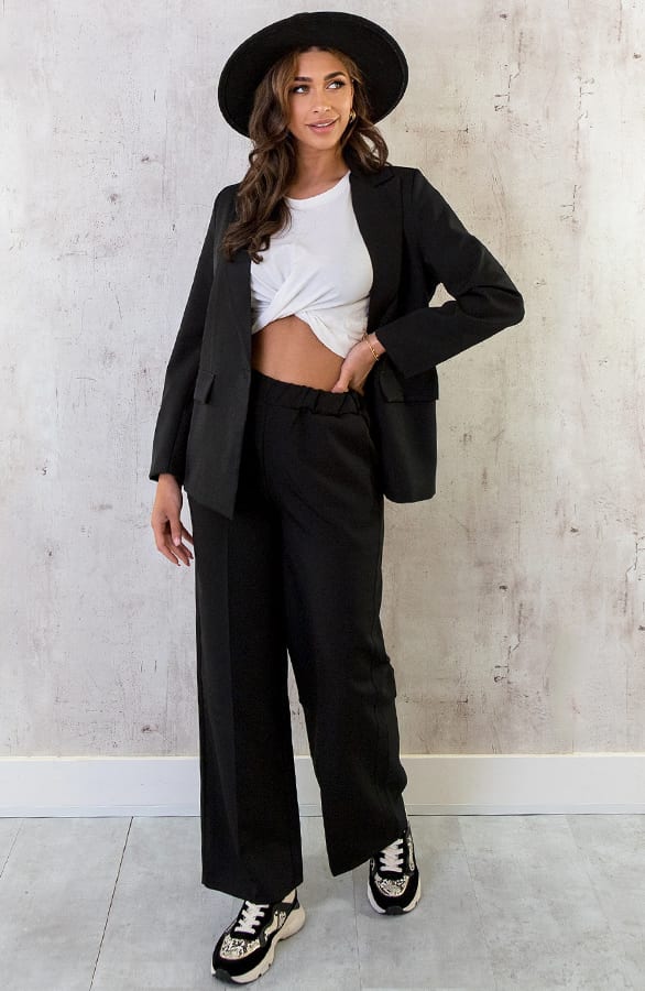 Palazzo Pants Dames Zwart – shoparchief, foto 5
