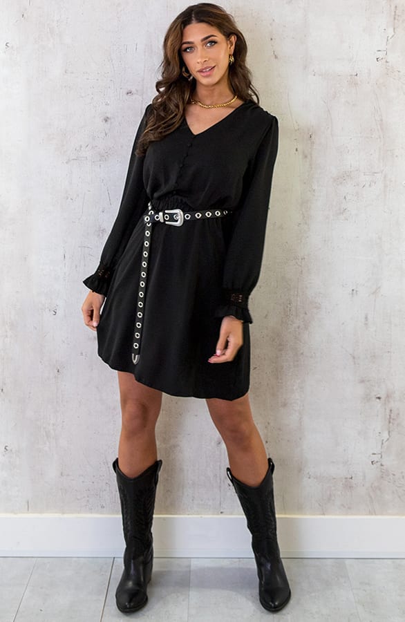 Romantic Lace Dress Black – shoparchief, foto 11