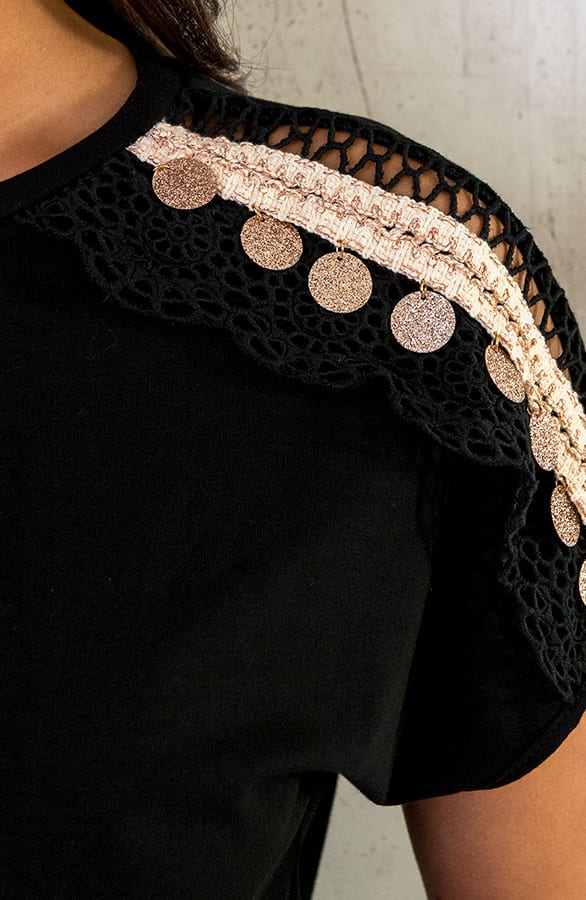 Top Met Muntjes Zwart – shoparchief, foto 5