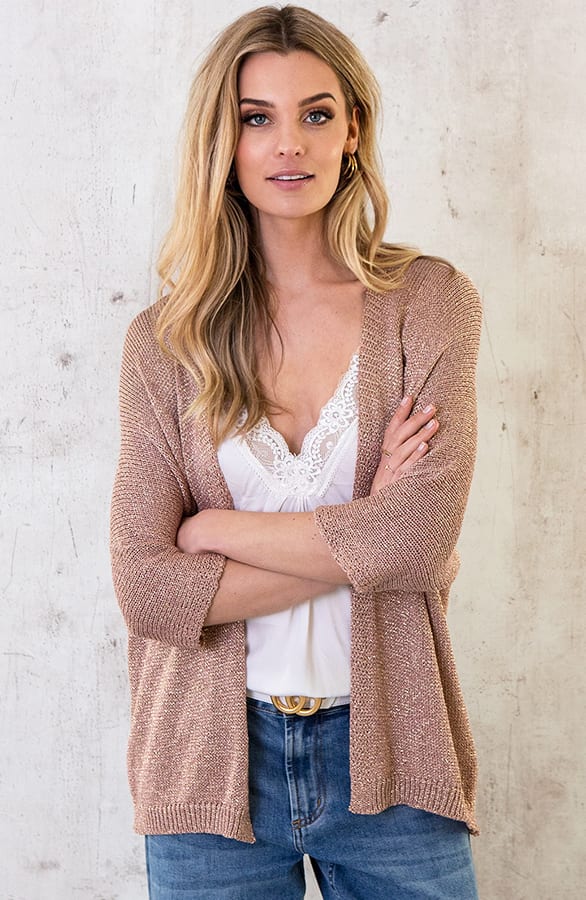 Cardigan Lurex Roségold, Shoparchiv, Foto 5