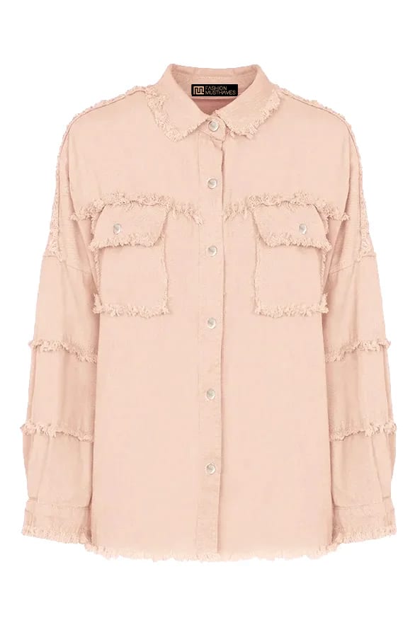 Ibiza Tassel Jacket Oversized Lichtroze – shoparchief, foto 2