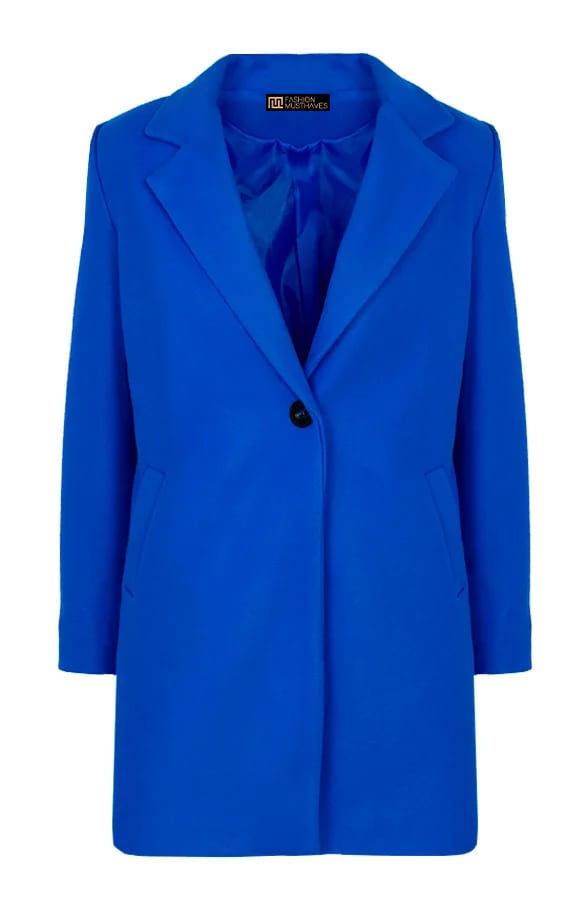 Midi Trenchcoat Royal Blue – shoparchief, foto 1