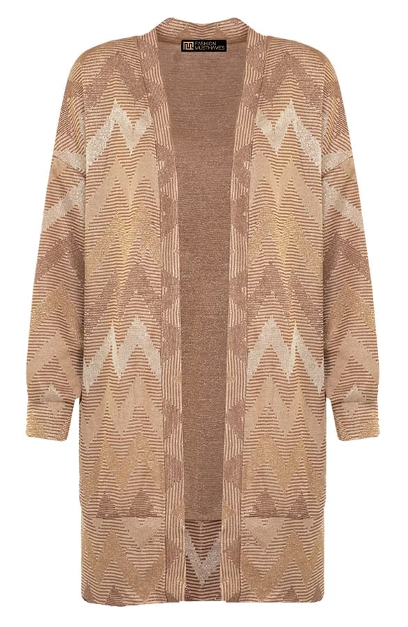 Print Lurex Vest Beige – shoparchief, foto 7