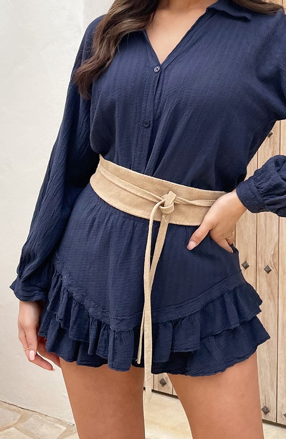 Skort Katoen Feminine Marine – shoparchief, foto 3