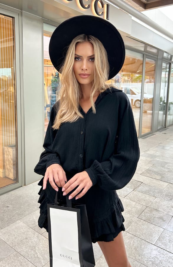 Skort Katoen Feminine Zwart – shoparchief, foto 4