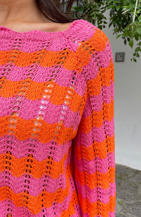 Crochet Top Fuchsia Oranje – shoparchief, foto 6