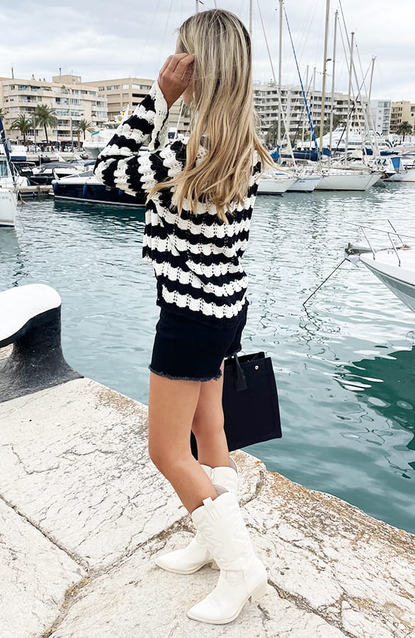 Crochet Top Zwart Ecru – shoparchief, foto 6