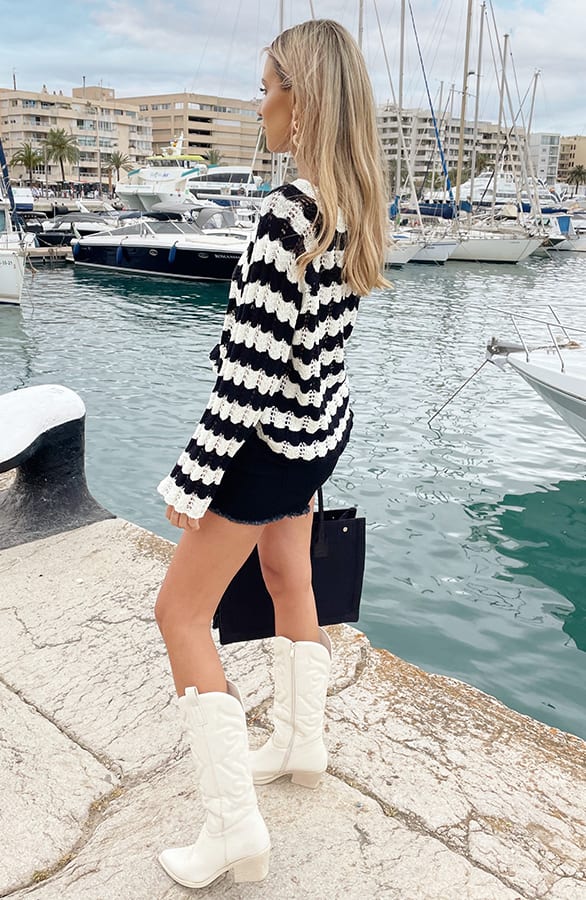Crochet Top Zwart Ecru – shoparchief, foto 5