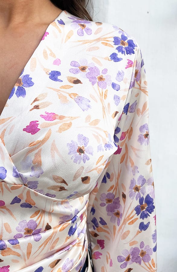 Crop Top Satin Flower – shoparchief, foto 8