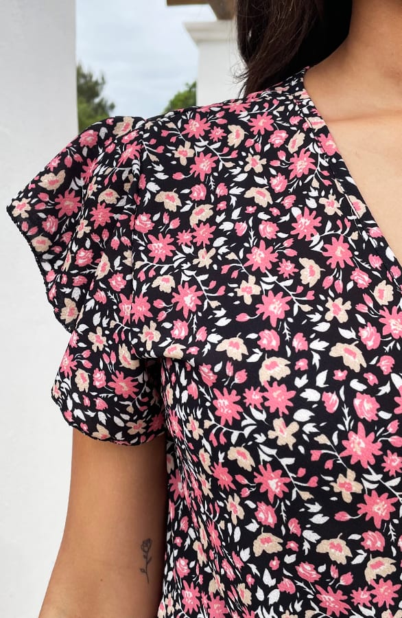 Flower Jurk Midi Koraal – shoparchief, foto 10