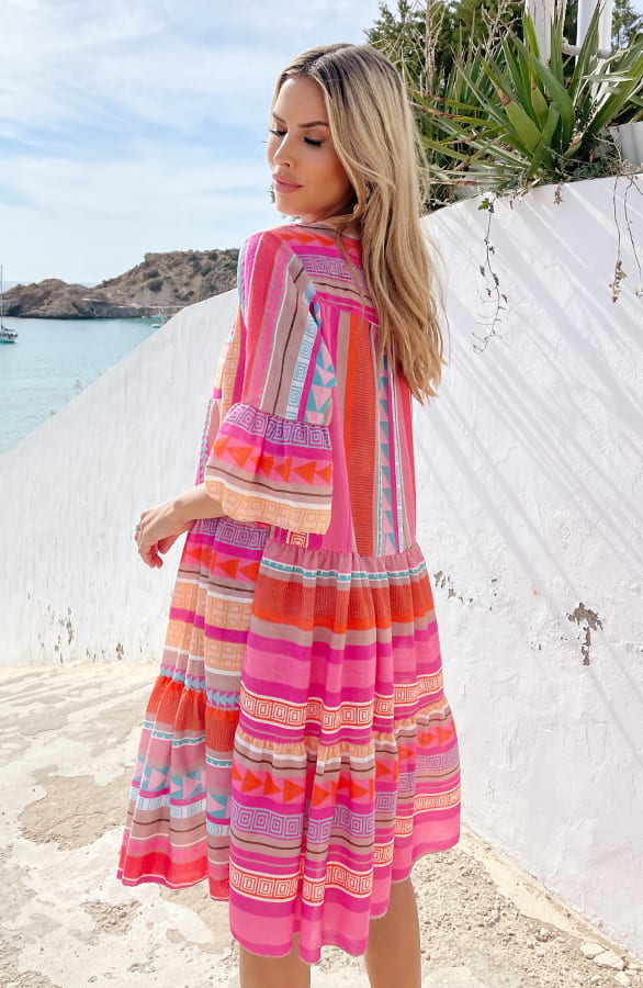 Kelim Tuniek Multicolor Roze – shoparchief, foto 4