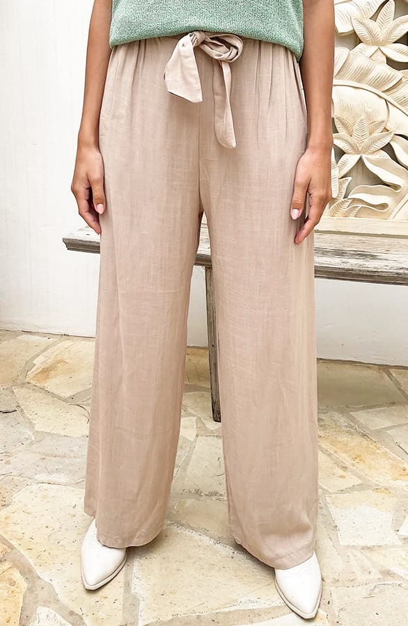 Linnen Broek Beige – shoparchief, foto 1