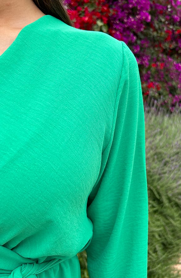 Maxi Jurk Split Bright Green – shoparchief, foto 6