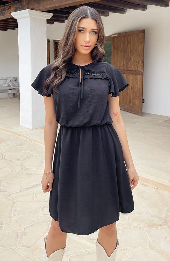 Puglia Dress Zwart – shoparchief, foto 2