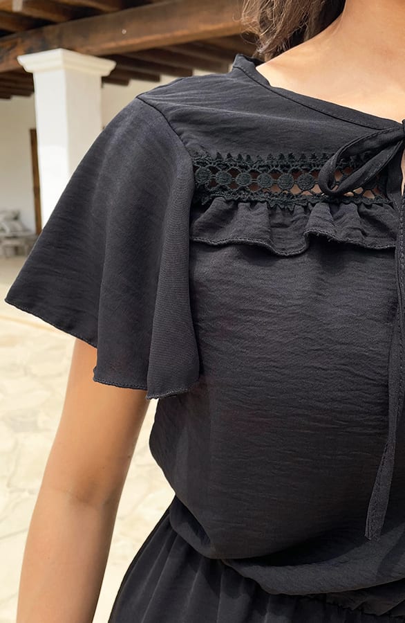 Puglia Dress Zwart – shoparchief, foto 5