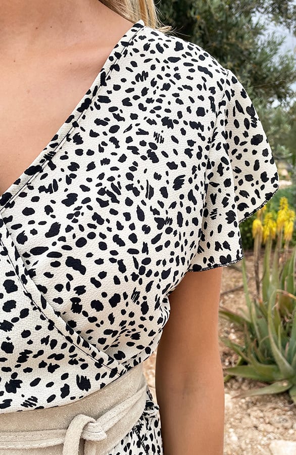 Wikkel Jurk Cheetah Beige – shoparchief, foto 7