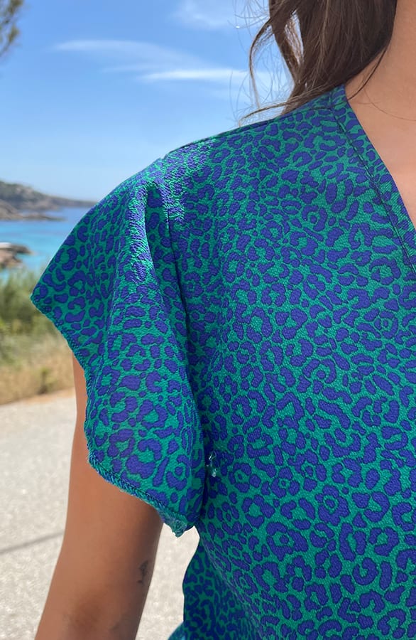 Wikkel Jurk Leopard Kobalt – shoparchief, foto 6