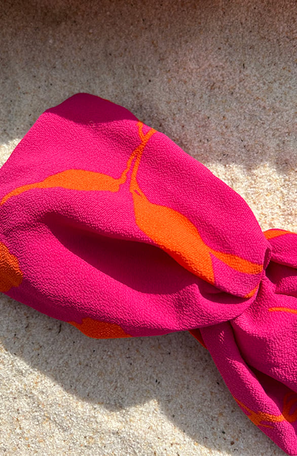 Haarband Print Roze Oranje – shoparchief, foto 2