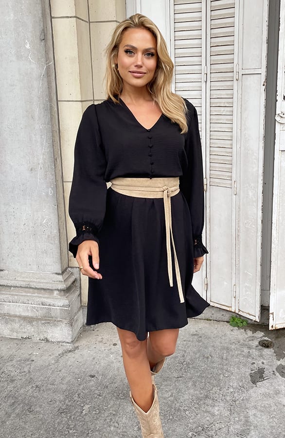 Romantic Lace Dress Black – shoparchief, foto 4