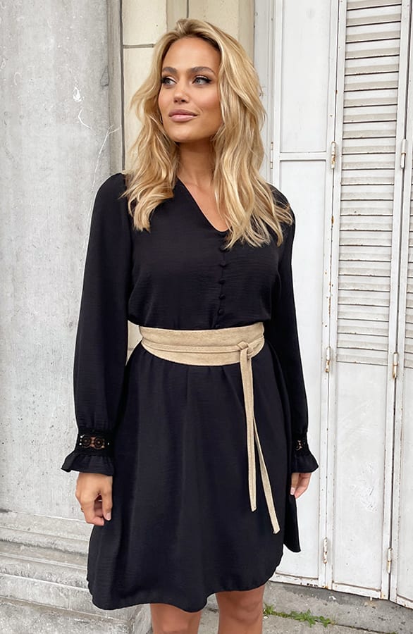 Romantic Lace Dress Black – shoparchief, foto 1