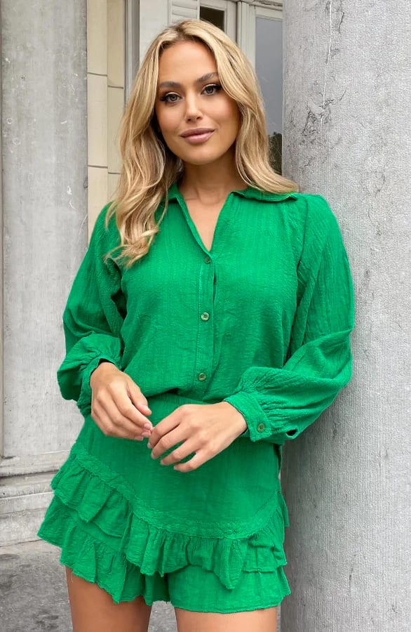 Skort Katoen Feminine Bright Green – shoparchief, foto 9