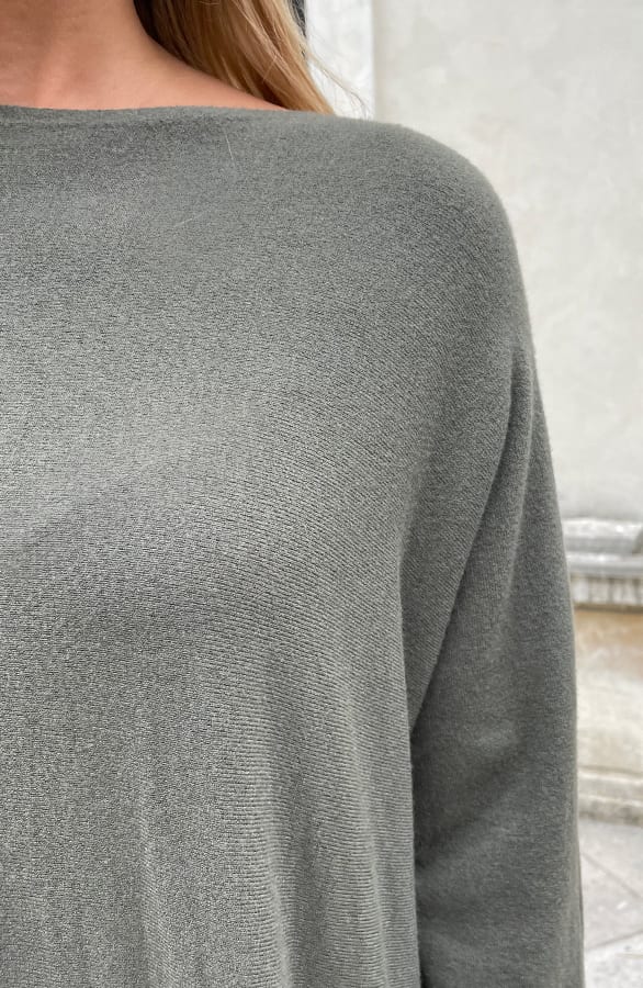 Comfy Trui Lang Legergroen – shoparchief, foto 6