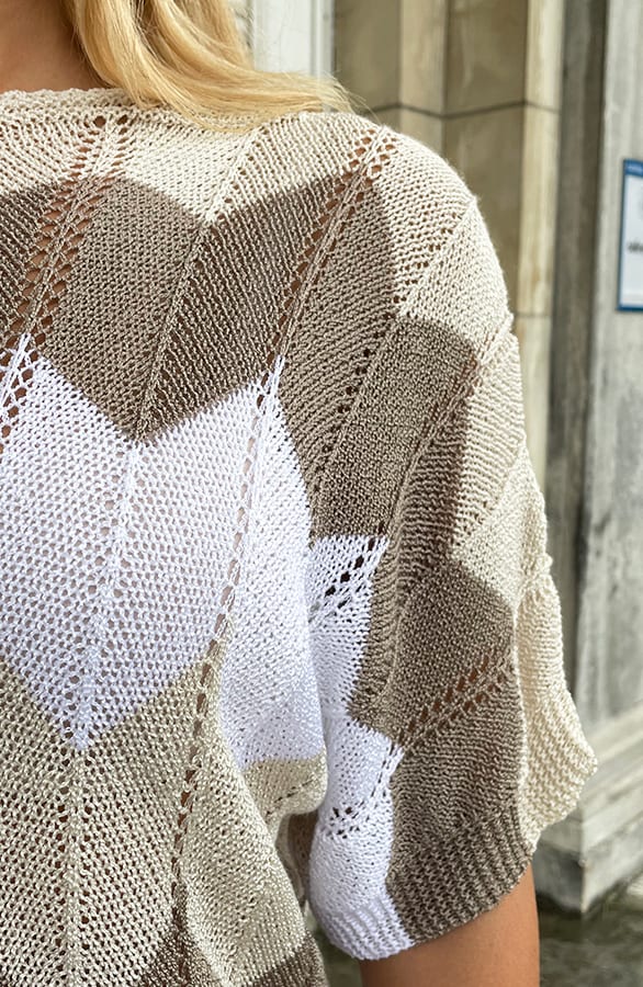 Gehaakte Trui Zigzag Beige – shoparchief, foto 7