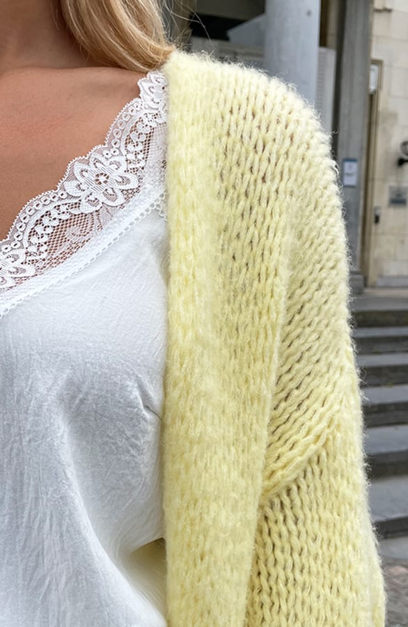Oversized Knitted Vest Soft Yellow – shoparchief, foto 6