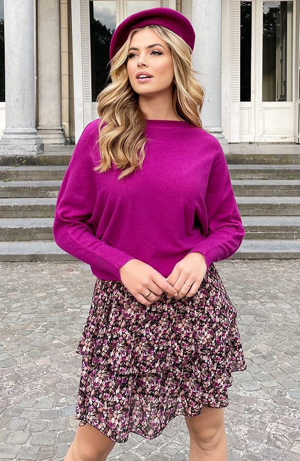 Oversized Soft Trui Magenta – shoparchief, foto 8