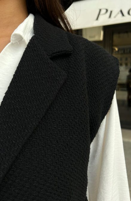 Bouclé Gilet Black – shoparchief, foto 6